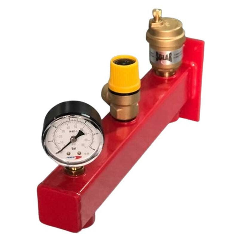 Copy of Kit support coupelle d'expansion + groupe de sécurité chauffage Ferco Pression: 6 bars