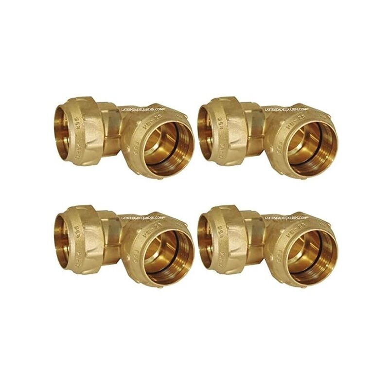 

4 x Codo latón 63mm para tubería de polietileno