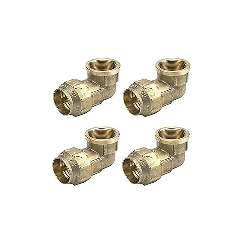 

4 x Codo hembra latón 20mm x 1/2' para tubería de polietileno