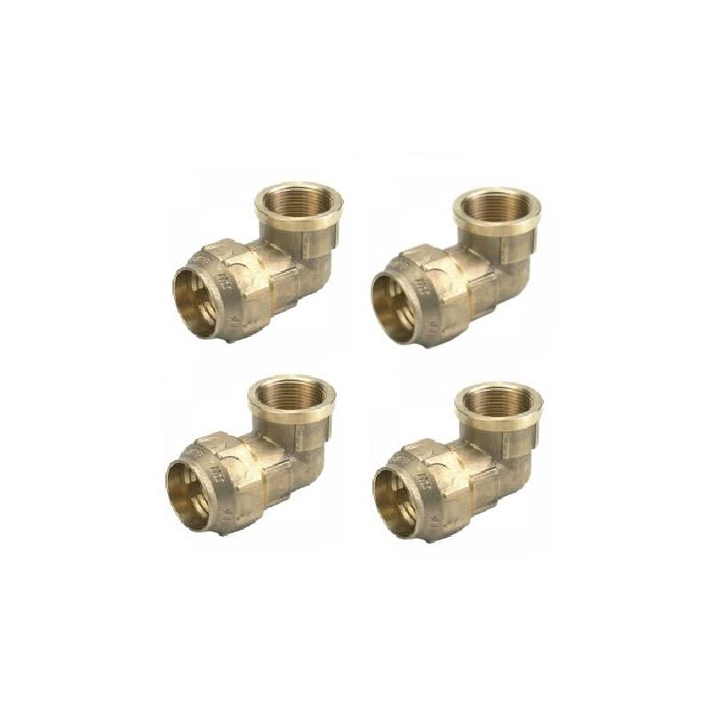 

4 x Codo hembra latón 32mm x 1' para tubería de polietileno