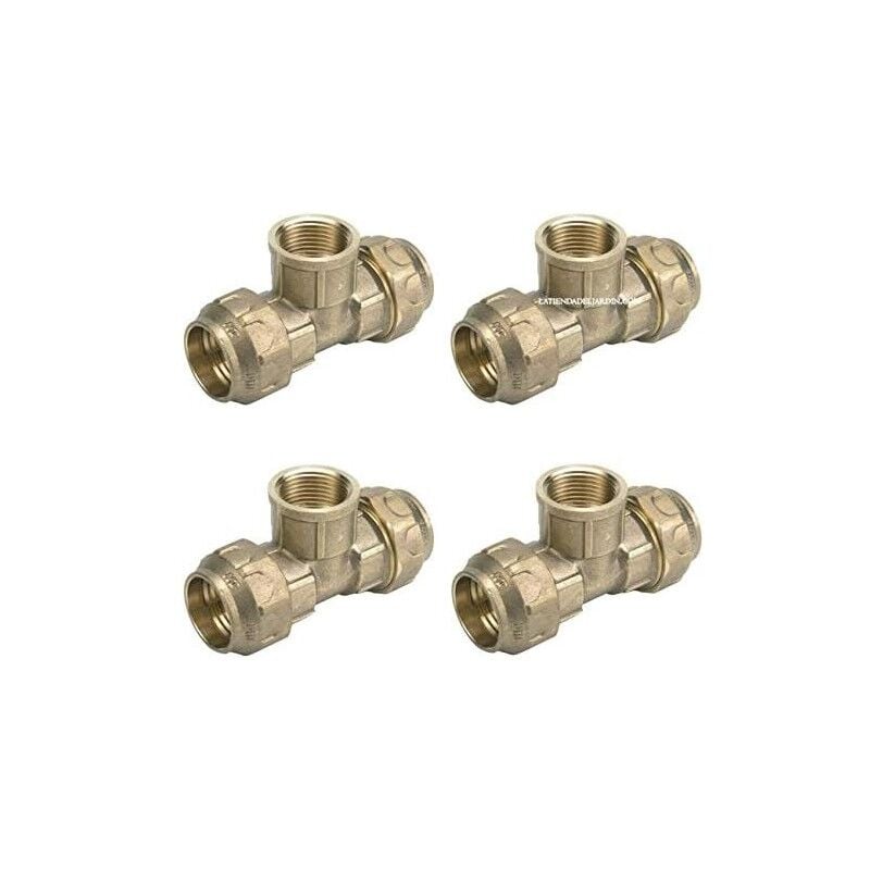 

4 x Te hembra latón 32mm x 1' para tubería de polietileno