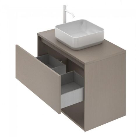 ABITARE copy of Lavabo de cerámica blanca pulida - Humo