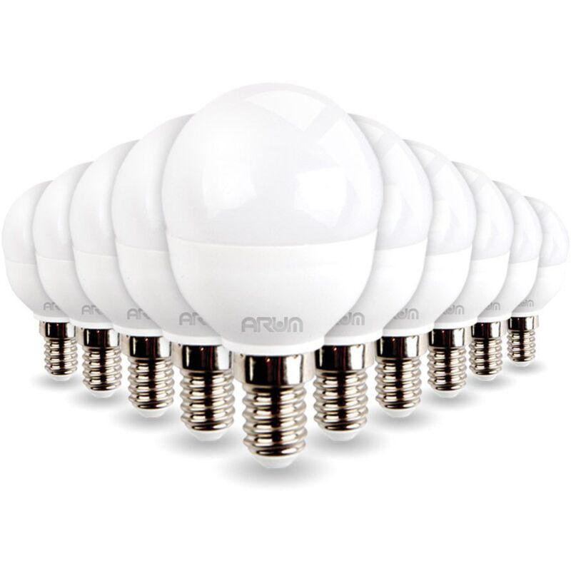 Image of Arum Lighting - Set di 10 lampadine led E14 P45 5.5W Eq 40W Température de Couleur: Blanc neutre 4000K