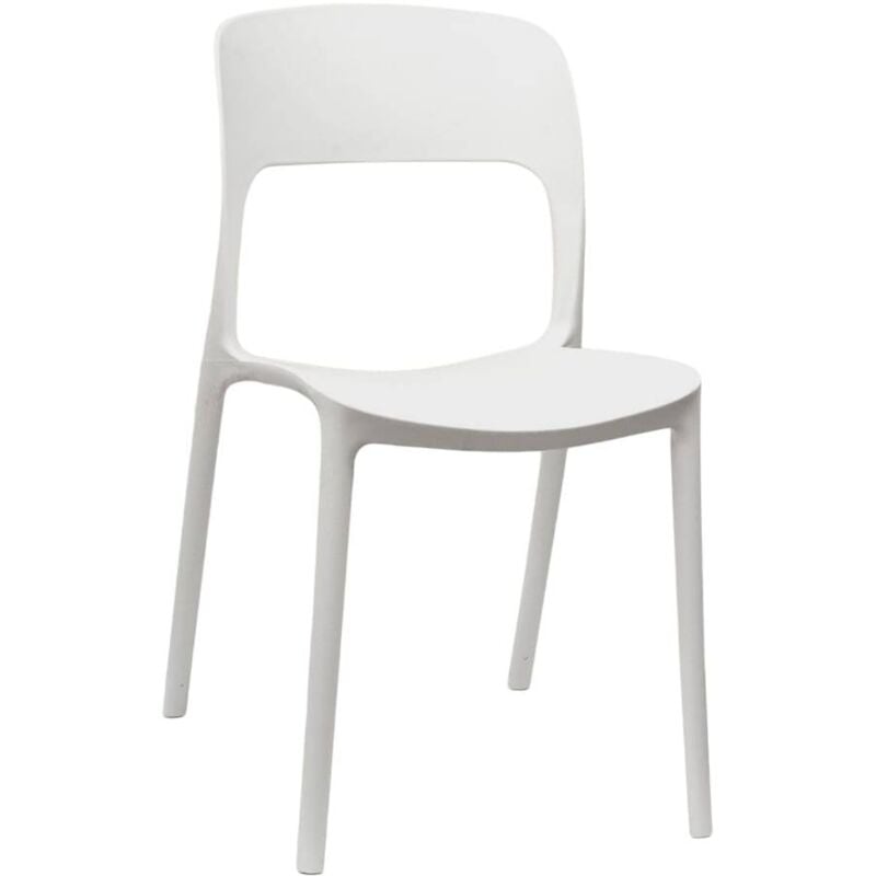 Ws Design - Chaise Rimini en polypropylène Restaurant Pizzeria Blanc