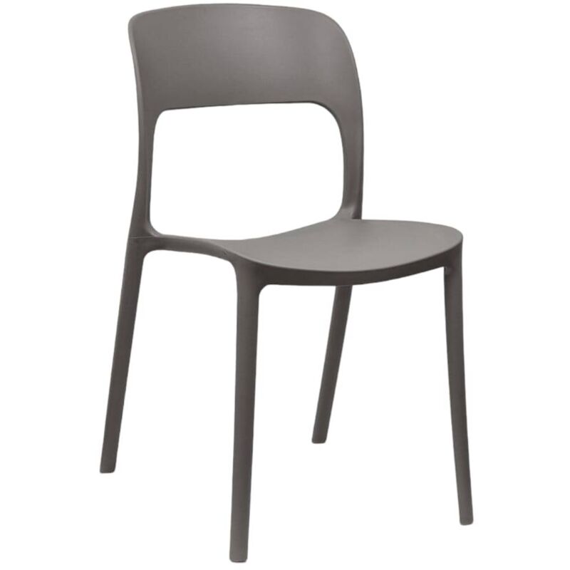 Ws Design - Chaise Rimini en polypropylène Restaurant Pizzeria Grey