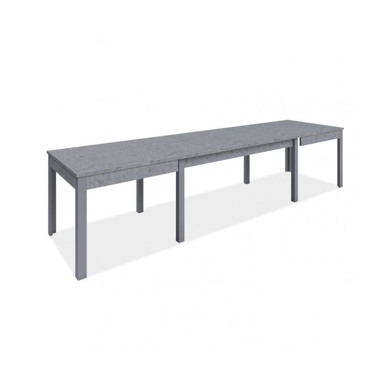 Table extensible 160x90 cm ciment - Corniolo
