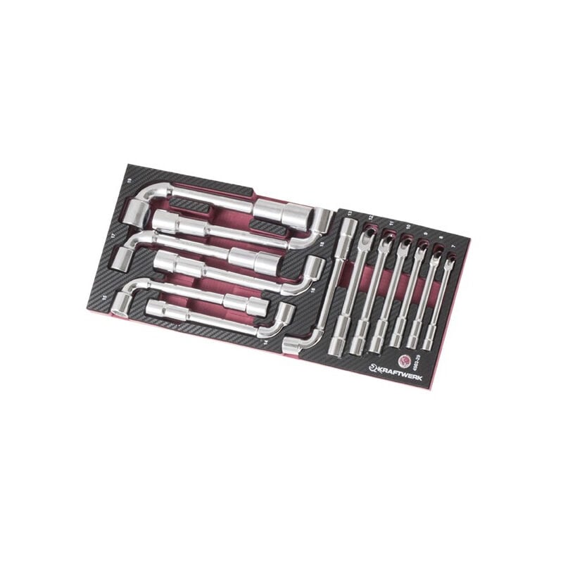 Coquille de clés à pipe débouchées 7-19 mm EVA3 Kraftwerk 13 pièces - 4903-29