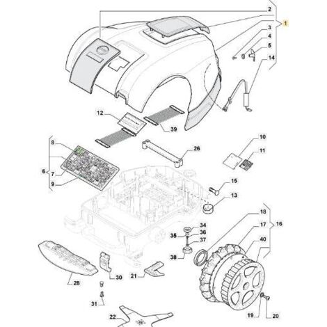 COQUE ALPINA ASSEMBLÉE AR1 500 ORIGINAL STIGA - 112600195/0