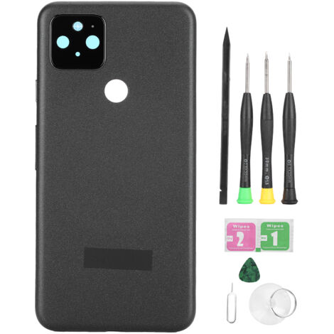 Coque arrière de remplacement ABS métal pour Google Pixel 5 - Noir