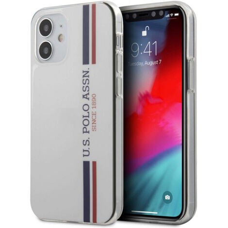 Coque blanche de la collection US Polo Tricolor pour iPhone 12 mini