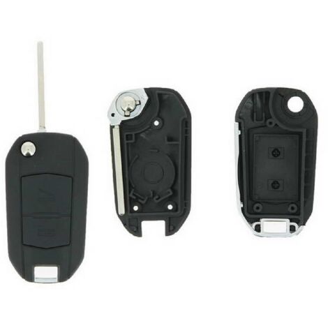 COQUE CLE ADAPTABLE OPE205 compatible avec OPEL 2 BOUTONS LAME FRAISEE RETRACTABLE 6MM