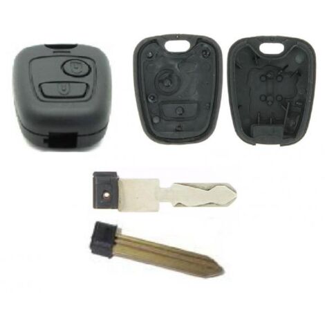 COQUE CLE ADAPTABLE PSA 2 BOUTONS LAME FRAISEE CROIX FIXE 7MM