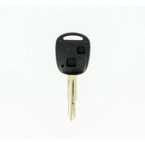 COQUE CLE ADAPTABLE TOYOTA 2 BOUTONS LAME CRANTEE FIXE