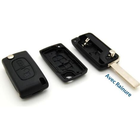 Coque clé plip 2 boutons Peugeot 207 307 407 807