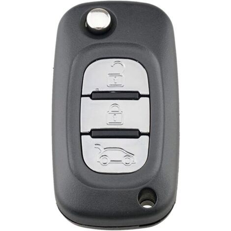 Coque Clé pour Renault, Clé pour Renault Clio Vivaro Master Traffic Kangoo Megane Laguna Modus, Boitier Clé Renault Clio, Clef Renault Modus -3 Boutons