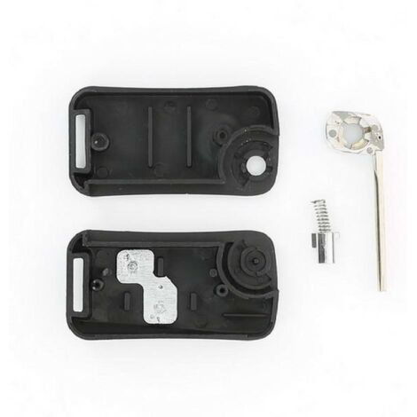 Coque Cle TOY240 compatible avec TOYOTA 2 BOUTONS LAME CRANTEE RETRACTABLE
