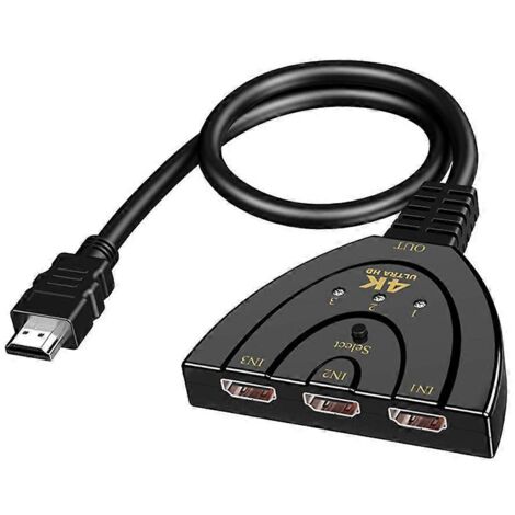 Coque complète portable 3 entrées 1 sortie HDMI compatible 4K 2K pour PC portable