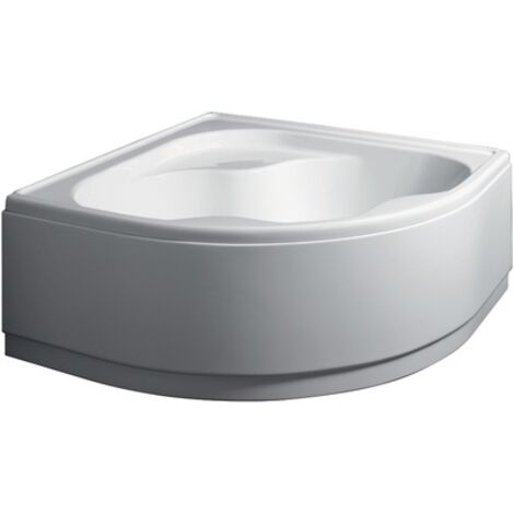 Coque de baignoire d'angle avec panneau mod. ambre