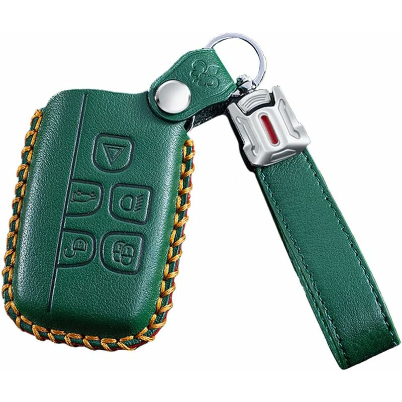 Coque de clé de voiture en cuir (style b, vert) Fei Yu