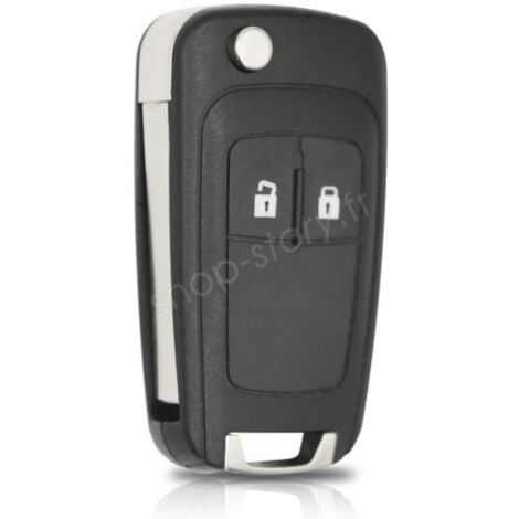 SHOP-STORY Coque de Clé de Voiture Pliable à 2 Boutons OPEL & CHEVROLET
