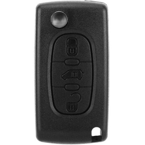 COOCHEER ,Coque de Remplacement pour Porte-clés Peugeot Partner, Coque de Protection pour Télécommande de Voiture à 3 Boutons pour Citroen Berlingo ou DISPATCH, Peugeot Partner