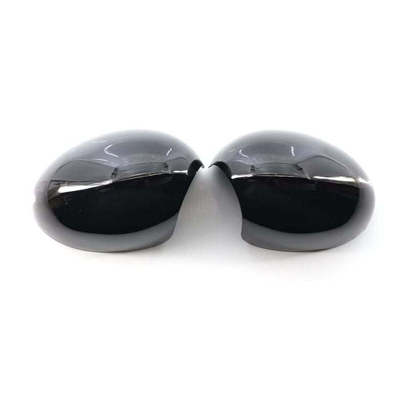 Coque de rétroviseur latéral pour porte extérieure compatible avec Mini R55 R56 R57 R58 R59 R61, rétroviseur pliable manuel (noir brillant, paire)