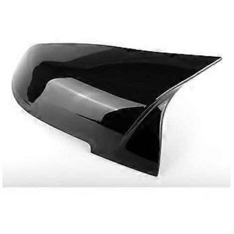 Coque de rétroviseur pour BMW Série 1, 2, 3 et 4 (X1, F20, F22, F30), noir brillant