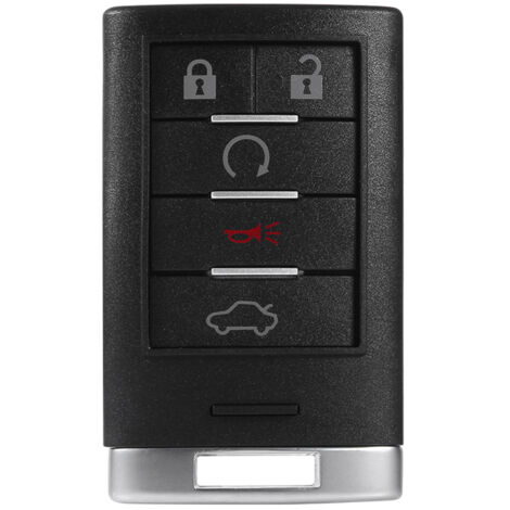 Coque de Télécommande Intelligente Cadillac 5 Boutons - Boîtier et Lame de Remplacement