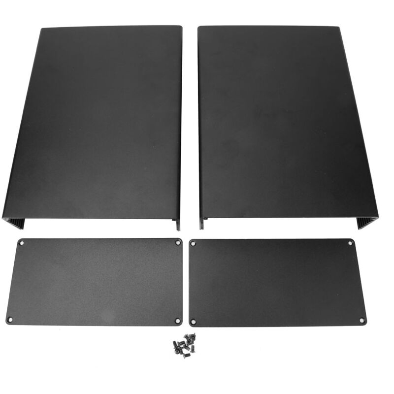 Coque en aluminium 80160220mm (noir sable), coque en alliage d'aluminium, coque profilée en aluminium, coque en aluminium gprs, circuit imprimé,