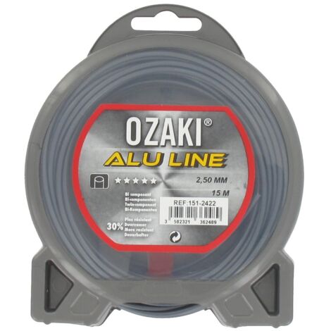 Coque fil nylon bi-composant OZAKI alu line - 2,50 mm x 15m - qualité professionnelle