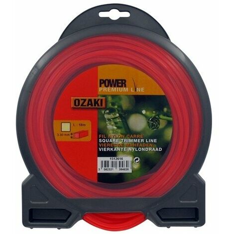 Coque fil nylon carré OZAKI 18 m diamètre 3,30 mm