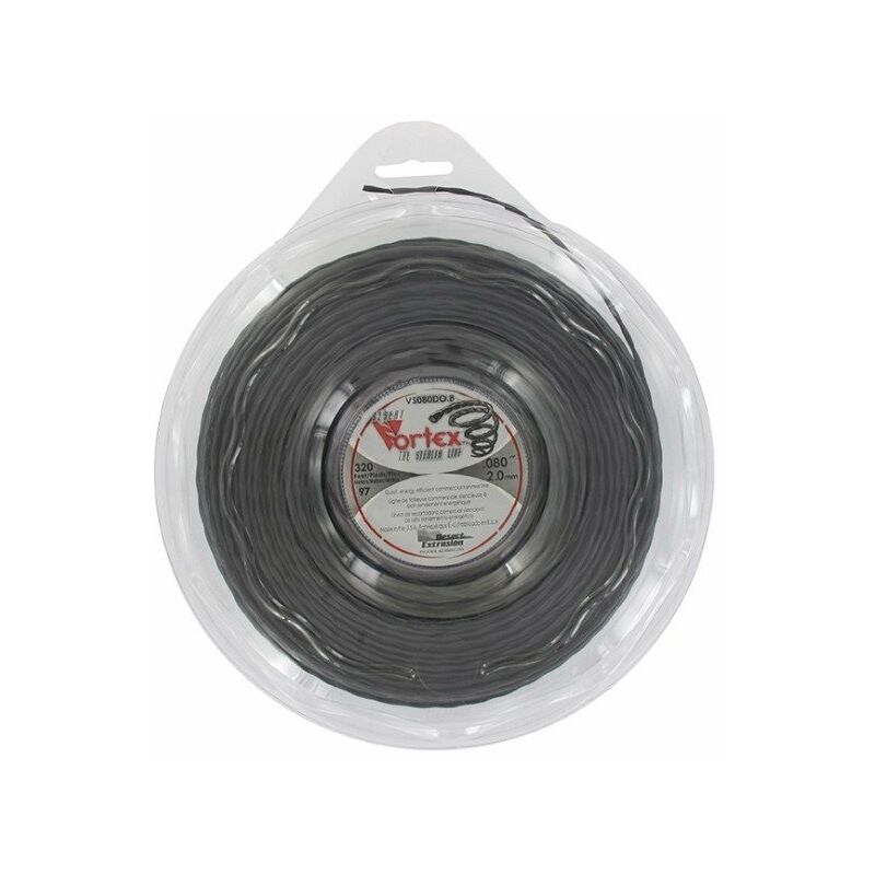 Coque fil nylon hélicoïdal copolymère VORTEX - 2.00mm x 97m - Qualité professionnelle - Fabrication américaine
