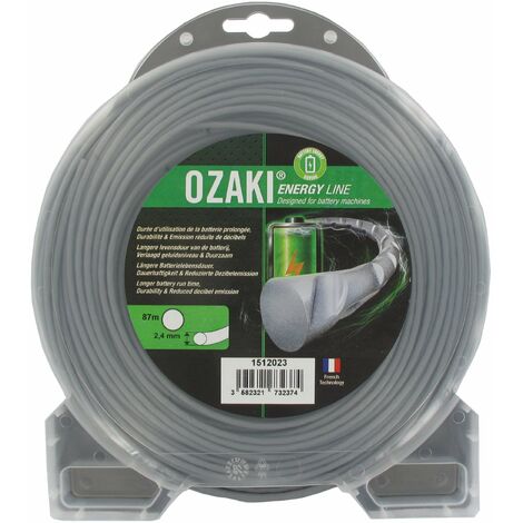 Coque fil nylon ondulé rond Diamètre 2,4mm OZAKI ENERGY LINE (87m)