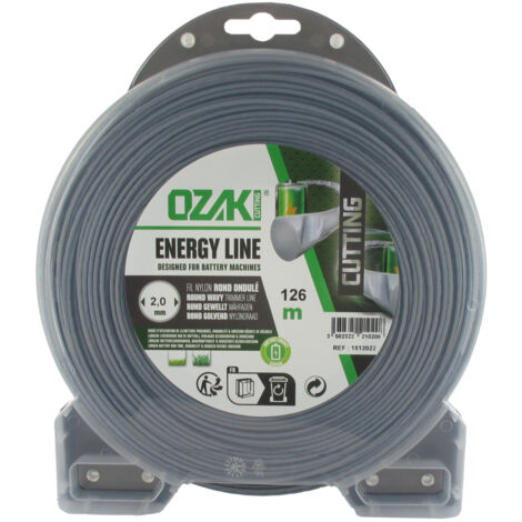 Coque Fil Nylon Ondulé Rond Ozaki Energy Line. Breveté, Pour Optimisation Autonomie Des équipements à Batterie - Longueur: 126 M