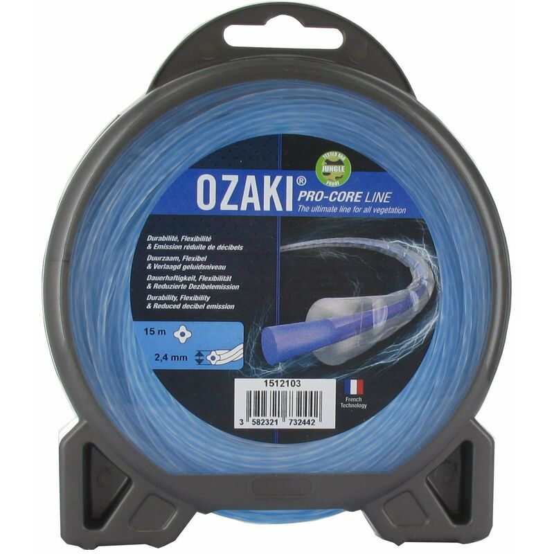 Coque fil nylon helicoïdal 2,4mm OZAKI PRO-CORE LINE (15m)