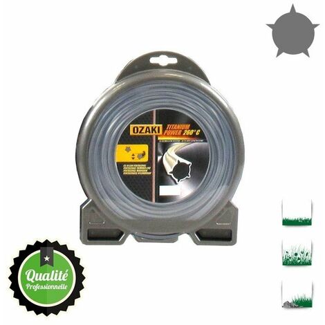 Coque fil nylon pentagonal bi-composant OZAKI titanium power - 2,40 mm x 97m - qualité professionnelle
