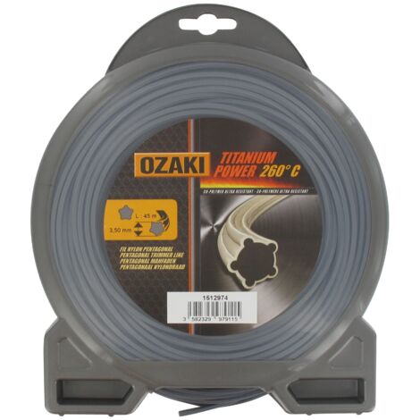Coque fil nylon pentagonal bi-composant OZAKI titanium power - 3,50 mm x 45m - qualité professionnelle