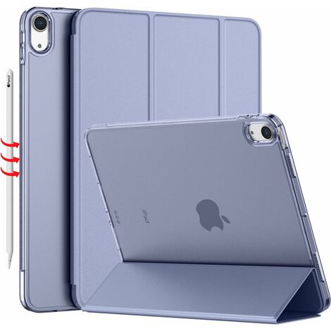 Coque fine pour iPad Air 10,9" avec dos rigide givré translucide (violet)