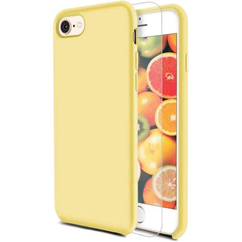 Coque iPhone en silicone liquide (jaune)