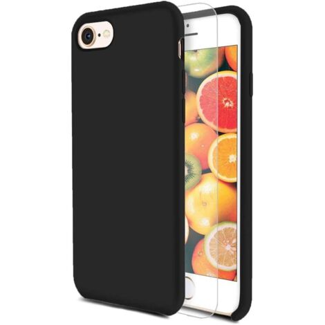 Coque iPhone en silicone liquide (noir),