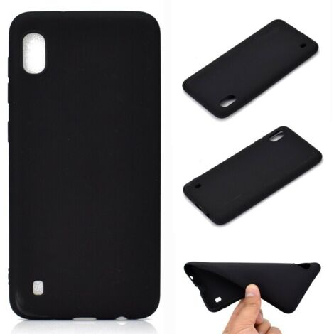 COQUE POUR SAMSUNG GALAXY A10 COQUE EN SILICONE NOIR ARRIÈRE SOLIDE