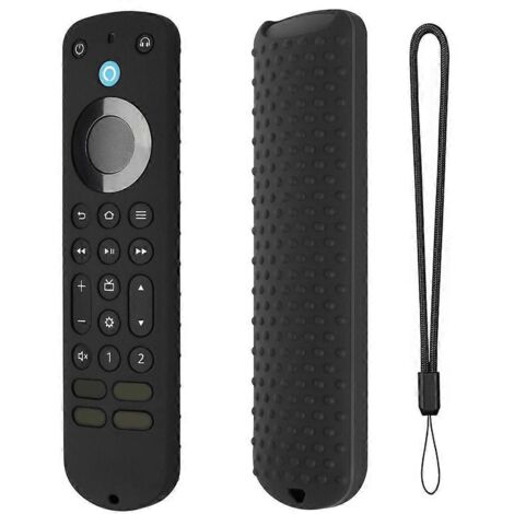 Coque pour télécommande vocale Alexa, antidérapante, souple, antichoc et résistante aux chocs.