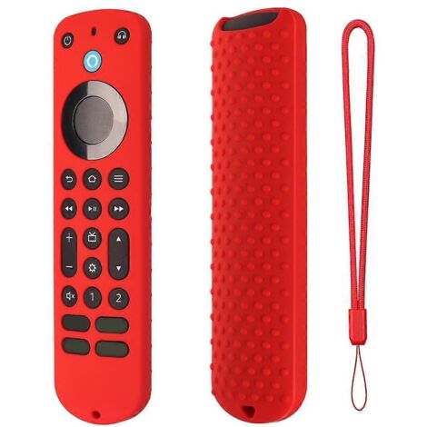 Coque pour télécommande vocale Alexa, antidérapante, souple, antichoc et résistante aux chocs.
