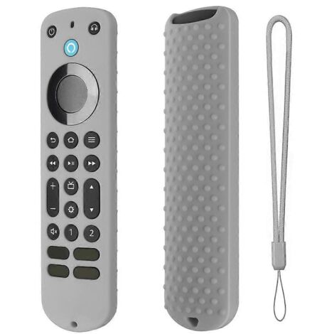 Coque pour télécommande vocale Alexa, antidérapante, souple, antichoc et résistante aux chocs.