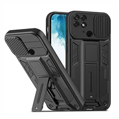 COQUE POUR XIAOMI REDMI 10C NOIR ARMOR PROTECTION CAMÉRA DURABLE SOLIDE