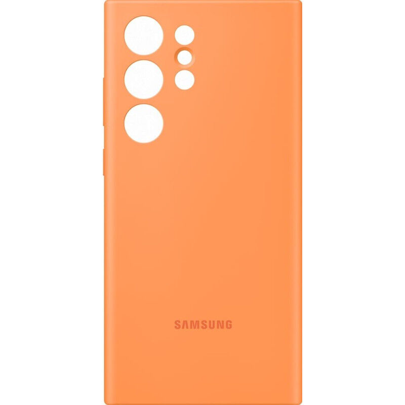 Samsung - Coque en silicone pour Galaxy S23 Ultra 5G Orange Abricot