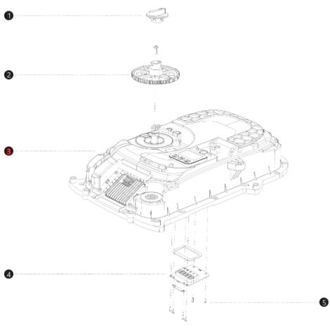 Coque supérieure i108E ORIGINAL BLUEBIRD robot tondeuse à gazon NAVIMOW AB12.02.00.0124