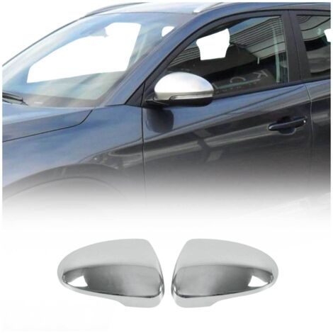 Coques de Rétroviseurs pour Hyundai Tucson 2015-2020 en Acier Chromé Argent
