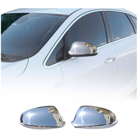 Coques de Rétroviseurs pour Opel Astra J 2009-2015 en Acier Chromé Argent