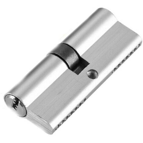 Coquille en aluminium [cuillère en cuivre à noyau de zinc à 2 têtes insérer la cuillère] petit 70 double ouverture en laiton argenté (6,7 2,8 cm), plus broches dures, trou de serrure an